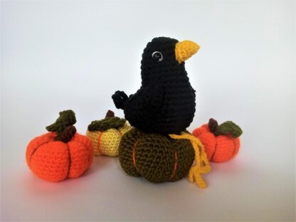 Crow and pumpkins. Fall gossip girls.