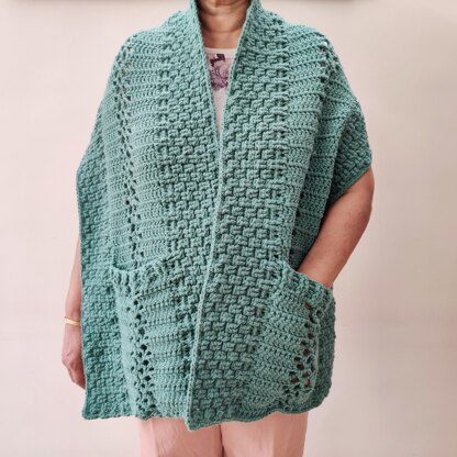 I Love Texture Pocket Shawl