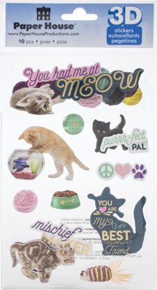 Paper House 3D Stickers - You Had Me At Meow | LoveCrafts