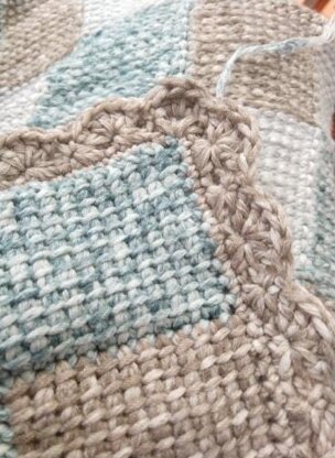 Tunisian Entreloc Baby Blanket