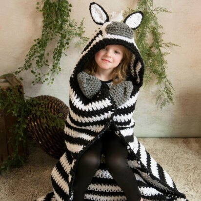 Hooded Zebra Blanket