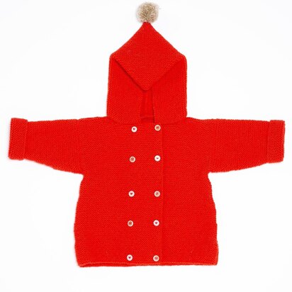 Babies Hooded Coat in Bergere de France Barisienne and Calinou - 60508-483 - Downloadable PDF