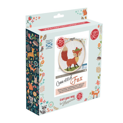 The Crafty Kit Company Fox Cross Stitch Kit - 15cm