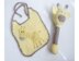 Giraffe Baby Bib and Rattle