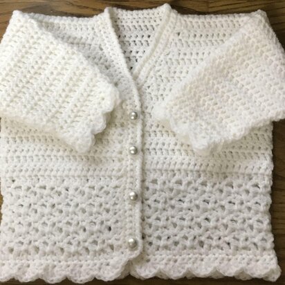 Blossom Baby Crochet Cardigan Pattern (1028)