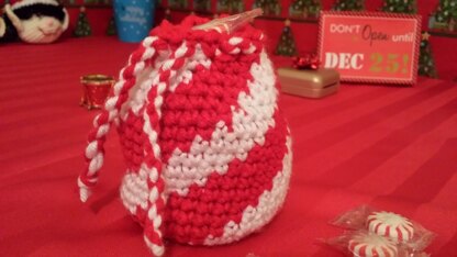 Candy cane gift bag