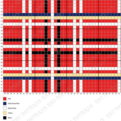 Scottish Tartan Blanket C2C CROCHET PATTERN Red Checkered Afghan