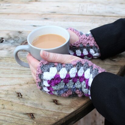 Granny Square Fingerless Gloves