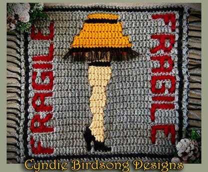 "Fra-gee-lay" Leg Lamp overlay mosaic square