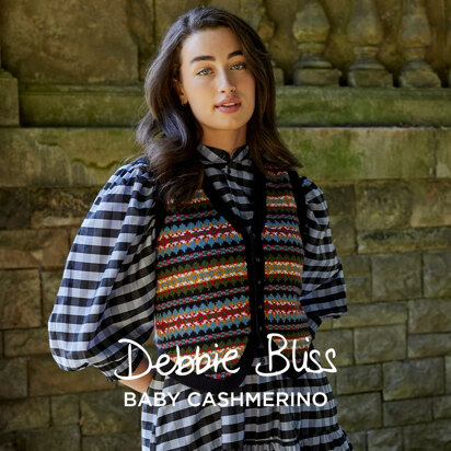 Skye - Waistcoat Knitting Pattern For Women in Debbie Bliss Baby Cashmerino by Debbie Bliss - knitting pattern