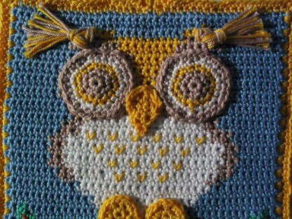 Ollie Owl Christmas potholder