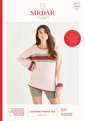 Bell Sleeve Sweater in Sirdar Cashmere Merino Silk - 10556 - Downloadable PDF