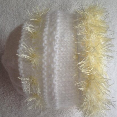 Fluffy brim baby beanie hat