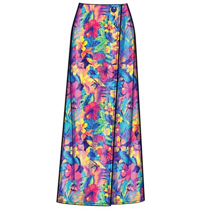 New Look Misses' Swimsuit and Wrap Skirt N6734 - Paper Pattern, Size 8-10-12-14-16-18-20