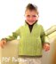 Boys cozy cable jumper with contrasting trim P013