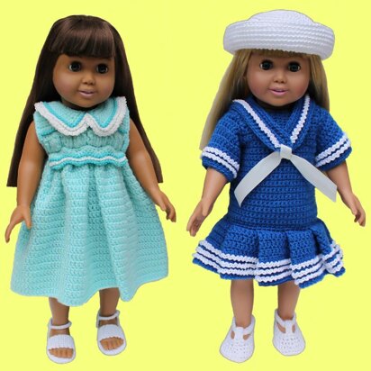 Vintage Schoolgirl Fashions for 18 Inch Dolls