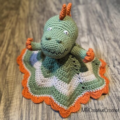 Dinosaur lovey blanket