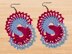 Crochet circle earrings