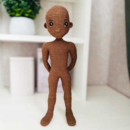 Doll body, crochet doll, amigurumi doll, doll body base Crochet pattern by  Oxana Tim