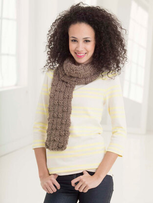 Ridge Ribbed Scarf in Lion Brand Wool-Ease Thick & Quick - L32410