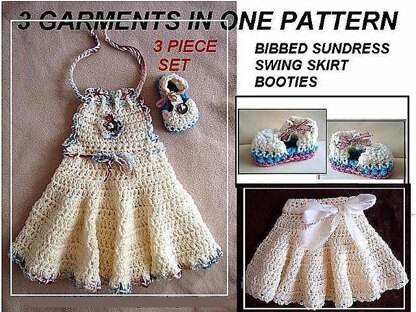 553 Bibbed Crochet Sundress, Skirt, Booties
