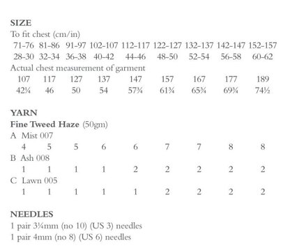 Rapier in Rowan Fine Tweed Haze - ZM74-00012 - Downloadable PDF