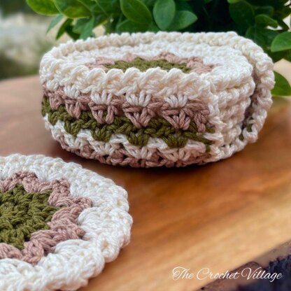 Magnolia Coasters And Holder Set