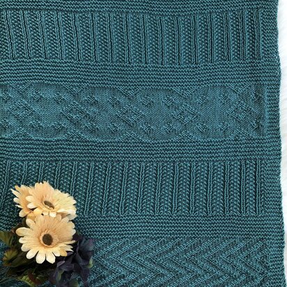 Guernsey-ish Baby Blanket - knitting pattern