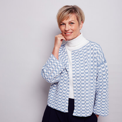 Sienna Jacket - Sweater Crochet Pattern For Women in MillaMia Naturally Soft Merino by MillaMia