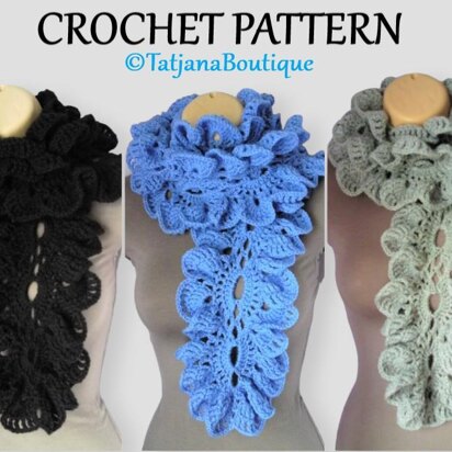 Crochet Ruffle Scarf