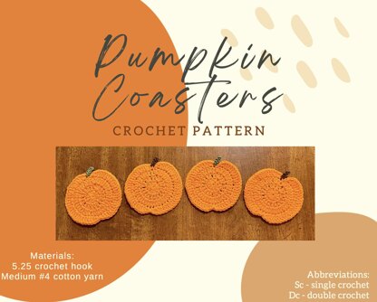 Pumpkin Coasters