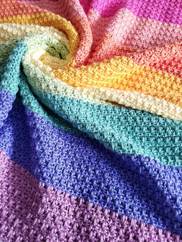 Rainbow baby blanket yarn new arrivals