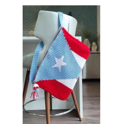 Puerto Rican Flag Tote Bag Crochet Pattern