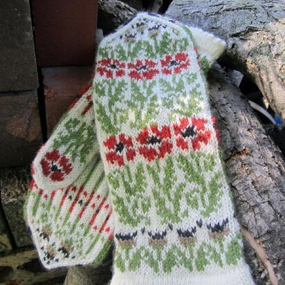 Poppies - knitting pattern