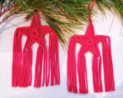 Crochet Faux Macrame Christmas Ornament