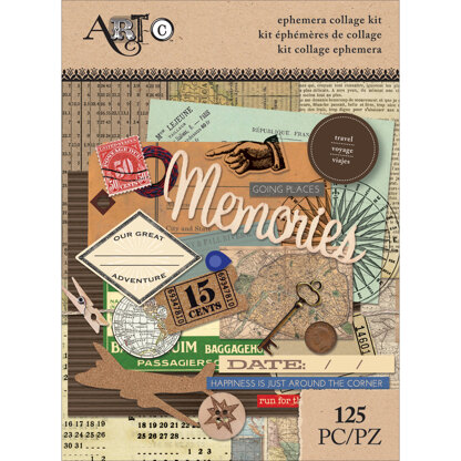 Momenta Art-C Ephemera Collage Pack 125/Pkg - Travel