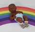 Preemie Baby Simple Rainbow Socks Circular