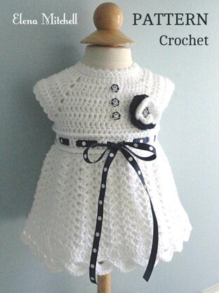 PATTERN Baby Girl Clothes Crochet Baby Dress