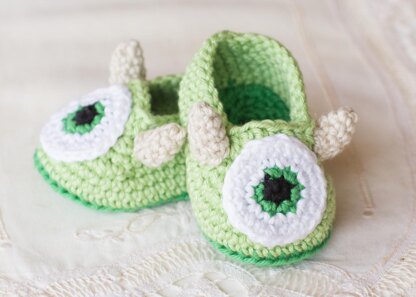 Friendly Monster Baby Booties