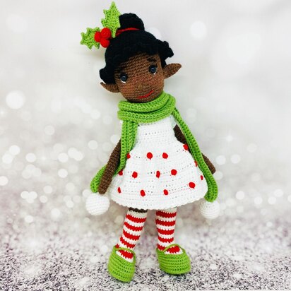 Christmas elf, crochet doll, amigurumi doll, Ella