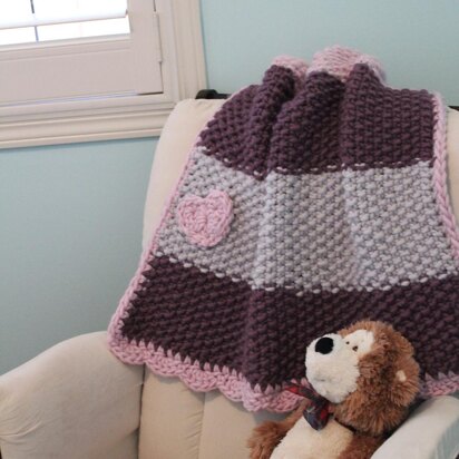 Luxury Crochet and Knit Combo Baby Blanket
