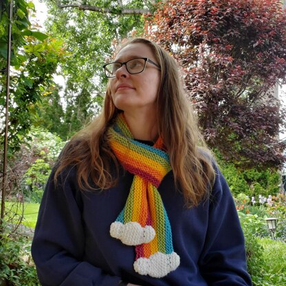 Rainbow Clouds Scarf