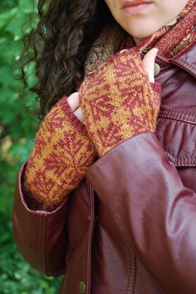 Maple Fall Fingerless Gloves