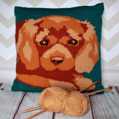 Ruby Cavalier King Charles Spaniel Cushion Cover