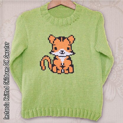 Intarsia - Chinese Zodiac - Tiger Chart & Childrens Sweater