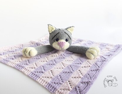 Gray Cat Toy Baby Blanket