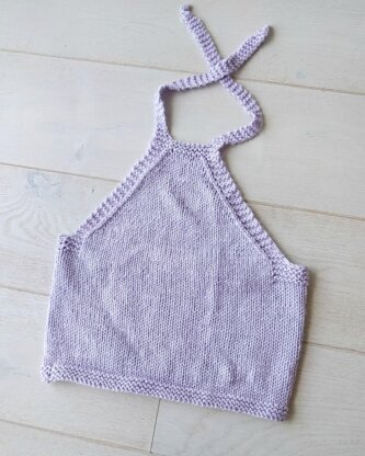 Beginner Knit Halter Top Knitting pattern by Michelle Greenberg