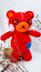 Cocomelon Red Teddy Bear crochet doll amigurumi pattern