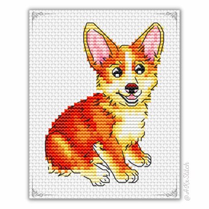 Welsh Corgi Cross Stitch PDF Pattern