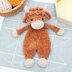 Crochet Highland cow snuggler pattern, Highland cow lovey